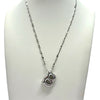 Mirror Chain Bubble Initial Necklace Silver or Gold