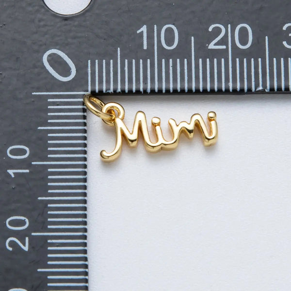 14K Gold Filled “Mimi” Script Charm