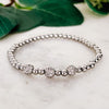 Beaded Bracelet with CZ Pave Balls