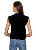 Design History Pure Black Cashmere Button Front Sweater Vest