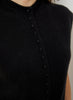 Design History Pure Black Cashmere Button Front Sweater Vest
