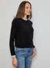 Design History Cashmere Cardigan In Black With Powder Blue Trim