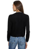 Design History Cashmere Cardigan In Black With Powder Blue Trim