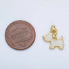Mini White Enamel Dog Charm