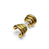 Gold Graduating Rings Post Earrings