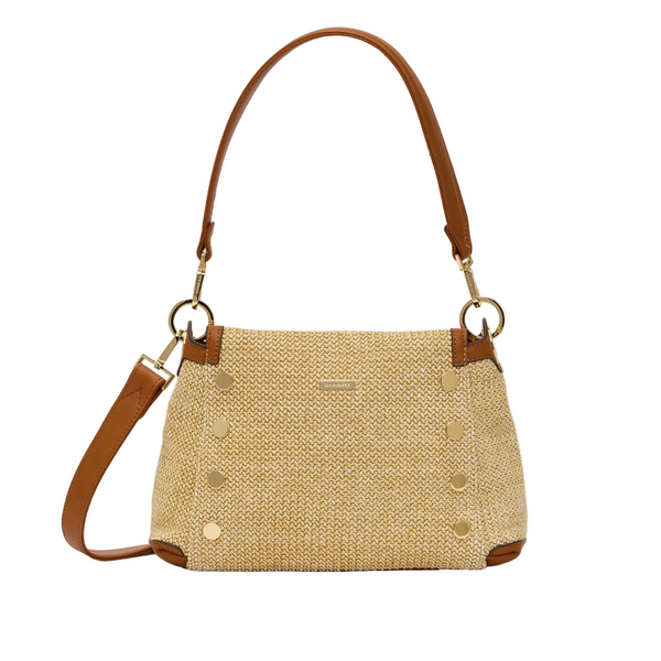 Hammitt Bryant Medium Cocoa Raffia Shoulder/Crossbody Bag