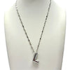 Mirror Chain Bubble Initial Necklace Silver or Gold