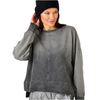 Jensen Distressed  Relaxed Sweatshirt With Wide Hem