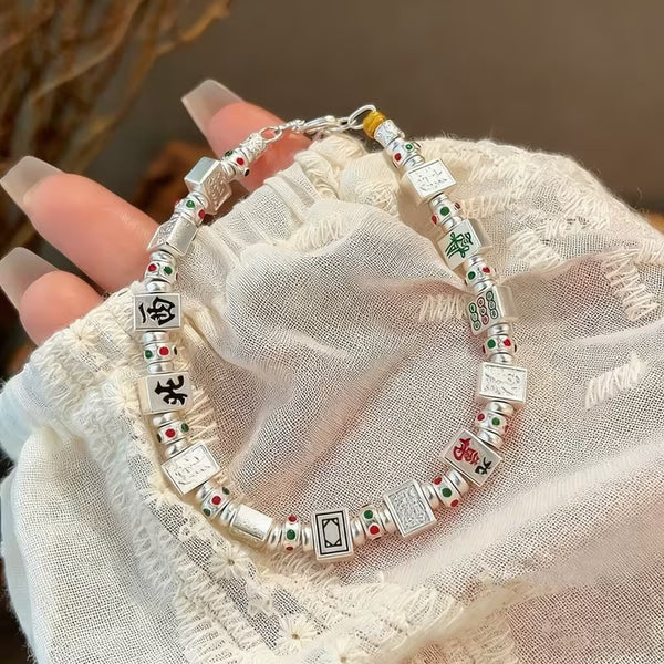 Mahjongg Silver  Bracelet