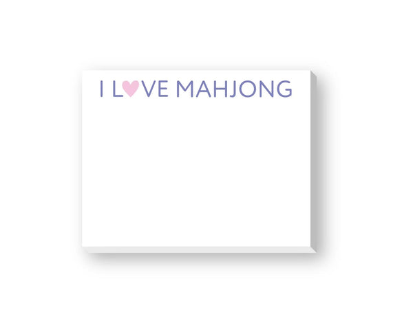 I L🩷VE CANASTA or I L🩷VE MAHJONG Note Pad