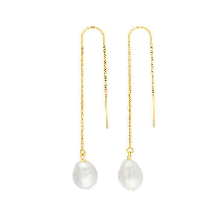 Kiri Pearl Gold Threader Earrings