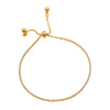 18K Gold Dipped or White Gold Dipped Dainty Tennis Adjustable Cinch Pull Tie Bracelet