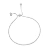 18K Gold Dipped or White Gold Dipped Dainty Tennis Adjustable Cinch Pull Tie Bracelet