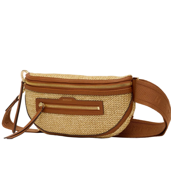 Hammitt Charles Crossbody Medium Cocoa Raffia Bag