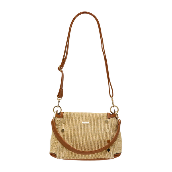 Hammitt Bryant Medium Cocoa Raffia Shoulder/Crossbody Bag
