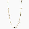 Gold Dipped Quatrefoil Station Necklace
