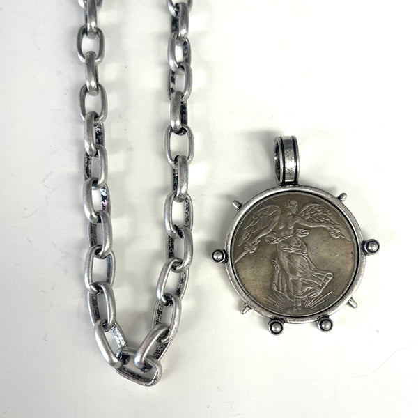 Double-Sided Coin On Paperclip Chain