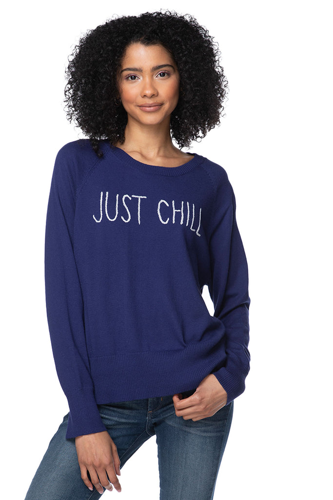 Just Chill Embroidered Sweater
