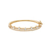 Double CZ Bangle with CZ Teardrops