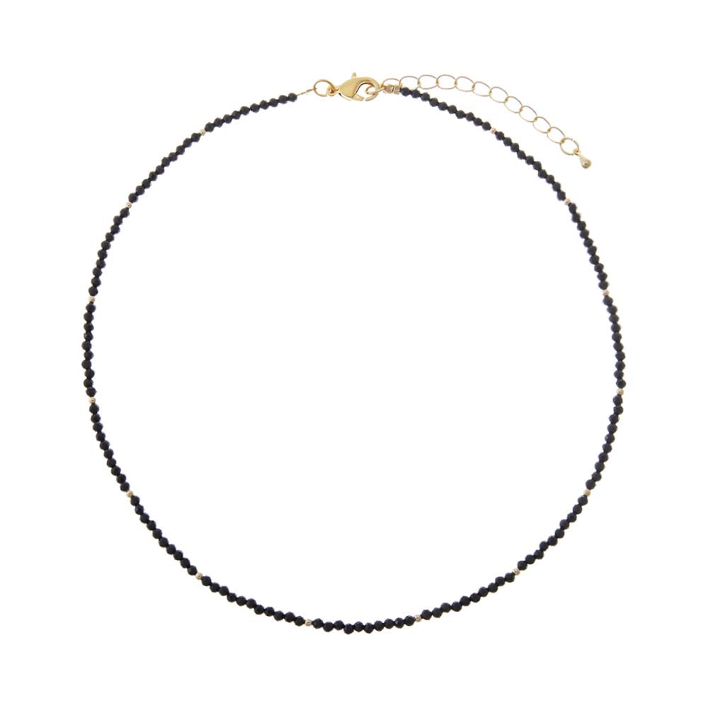 Beautiful Beaded Necklace with Gold Spacers