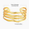 Four Layered Gold Cuff Bracelet