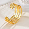 Four Layered Gold Cuff Bracelet
