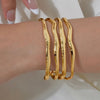 Four Layered Gold Cuff Bracelet