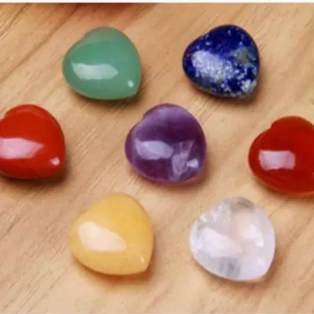 Chakra Hearts Stones