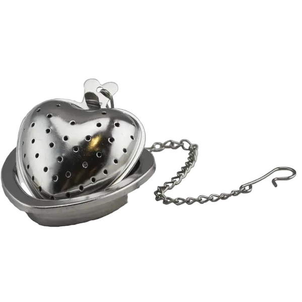 Tea Strainer With Stainless Steel Heart Holder