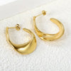 Geometric Gold Plated Hoop Earrings