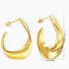 Geometric Gold Plated Hoop Earrings
