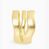 Gold Triple Wave Cuff Ring