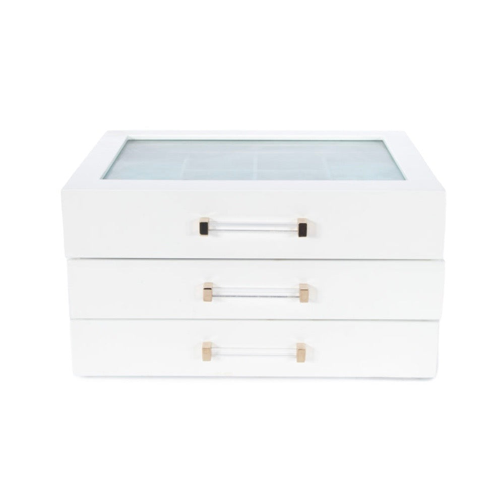 Kendall 3 Clear Lid Jewelry Box