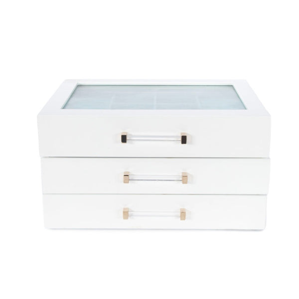 Kendall 3 Clear Lid Jewelry Box