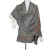 Cashmere Knitted Scarf With Felt Stitching