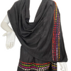 Cashmere Knitted Scarf With Felt Stitching