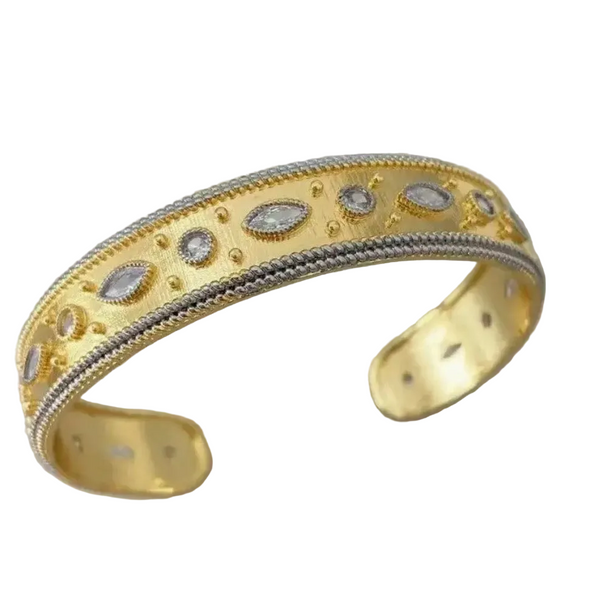 Gemstone Cuff Bangle