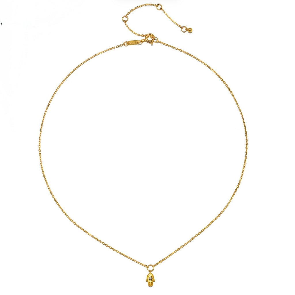 Guiding Hands Mini Hamsa Necklace