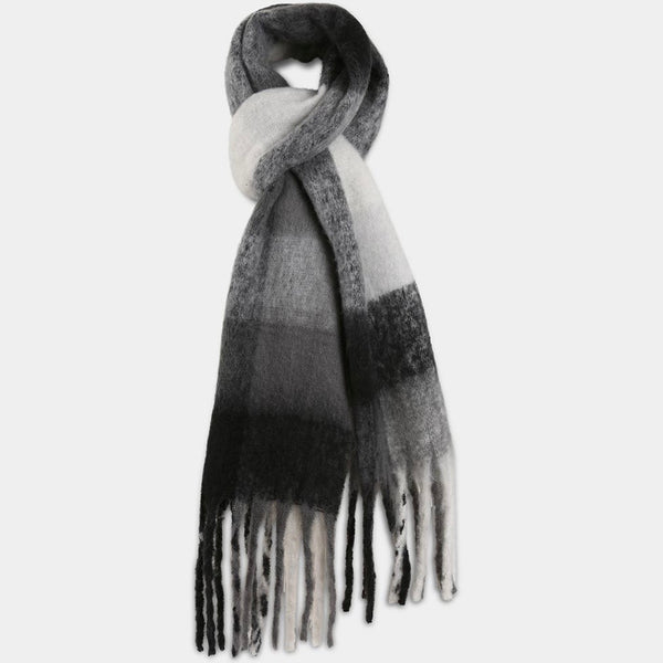 Oversized Soft Fringe Plaid Scarf