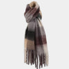 Oversized Soft Fringe Plaid Scarf