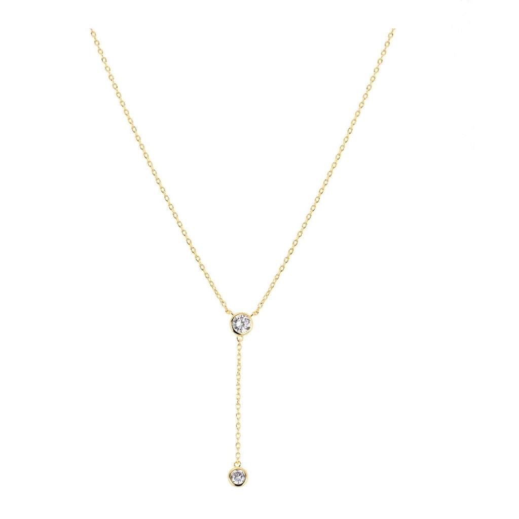 Bezel CZ Y Necklace