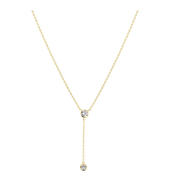Bezel CZ Y Necklace