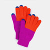 Colorblock Knit Touchscreen Gloves