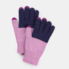 Colorblock Knit Touchscreen Gloves