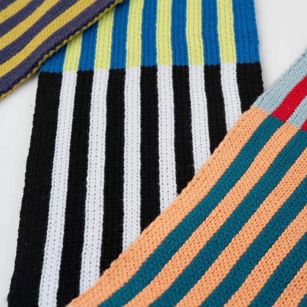 Colorblock Stripe Skinny Scarf