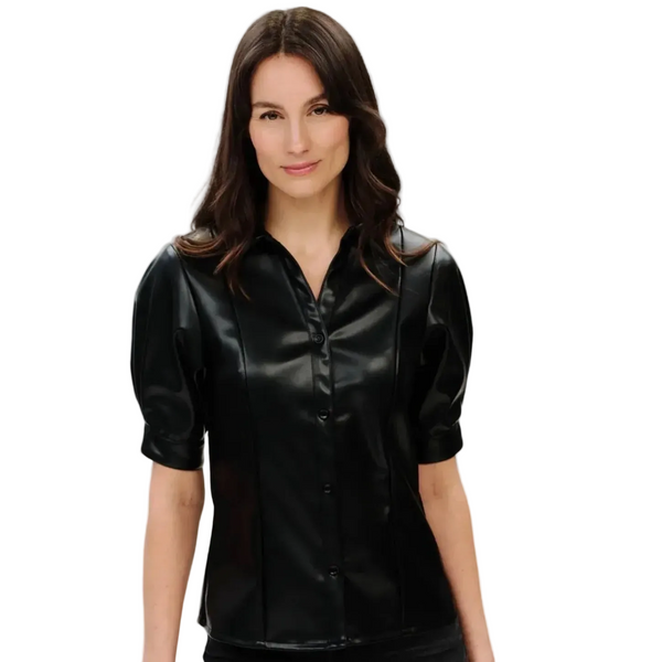 Six Fifty Val Faux Leather Top