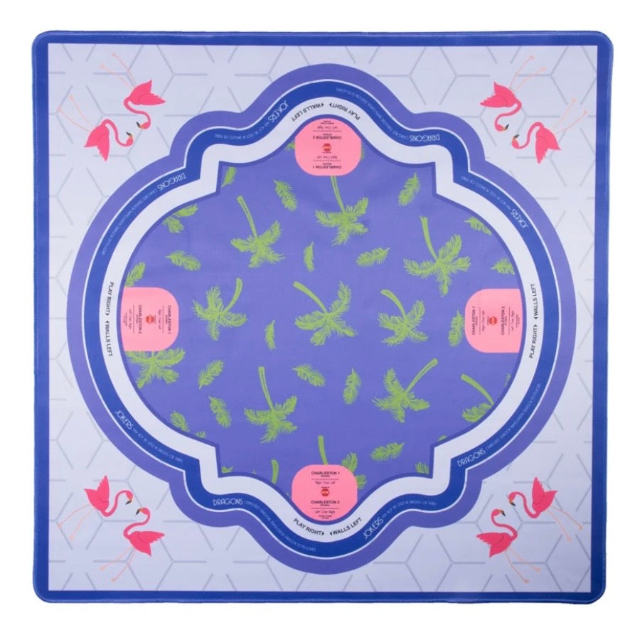 Flamingo Mahjong Mat In Purple