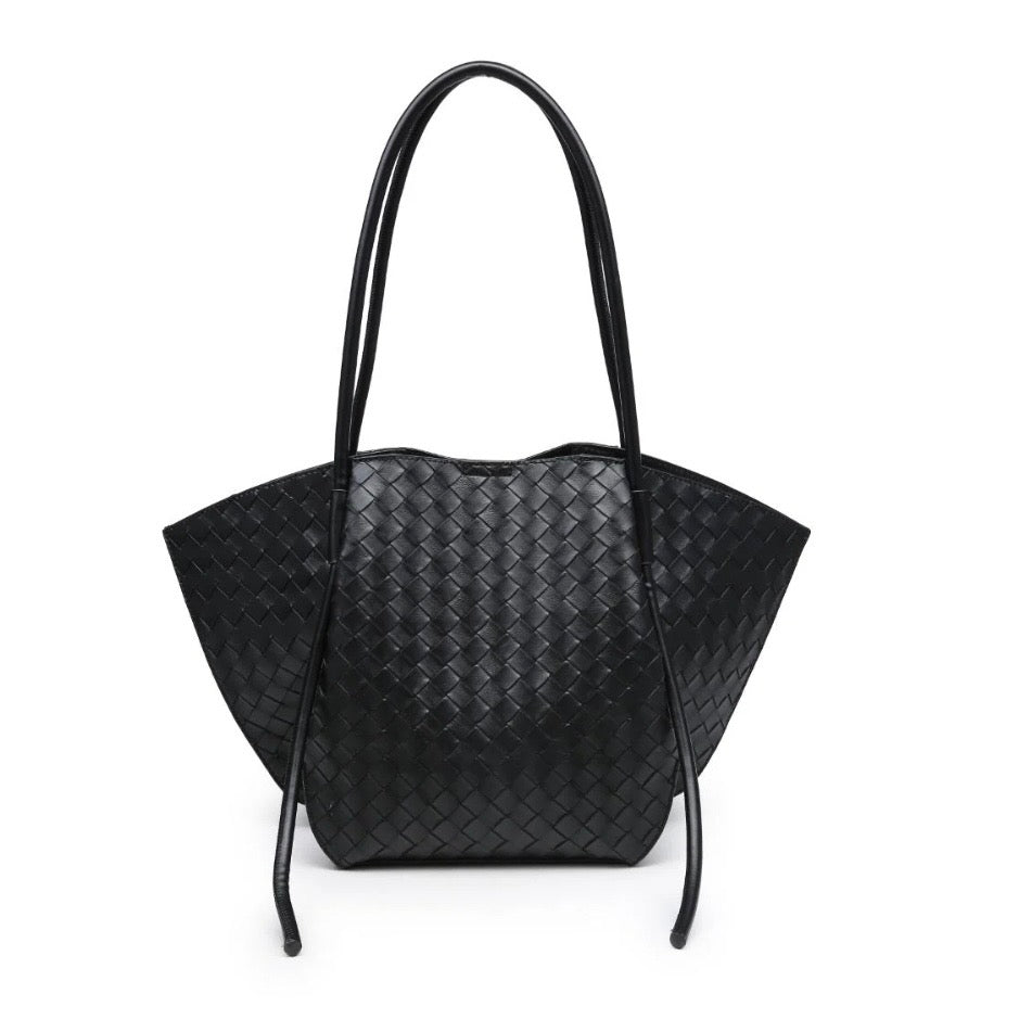 Caspien Woven Tote In Black
