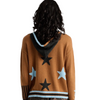 Zaket & Plover Zip Up Star Hoodie Sweater
