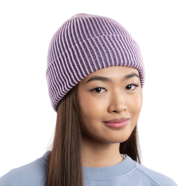 Cute Rib Two-Tone Knit Beanie